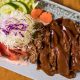 Langkah demi langkah membuat kimukatsu renyah dengan daging sapi, tepung, dan saus khas Jepang